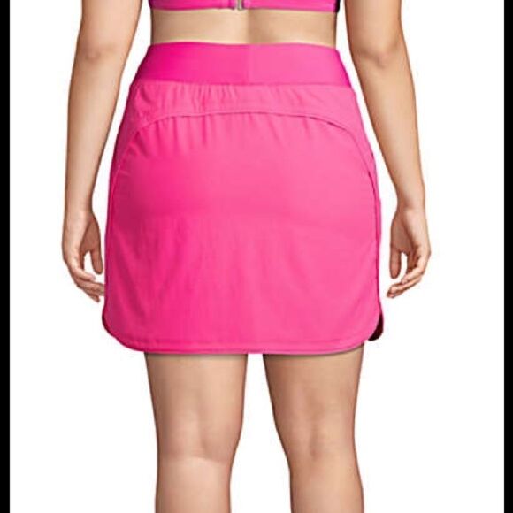 Land’s End Plus Standard Size quick Dry swim skirt skort Prism Pink Various - Picture 5 of 7